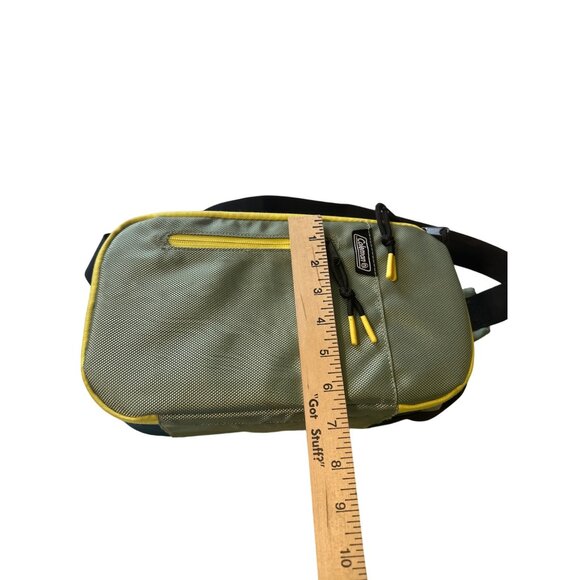 💖Coleman Green & Yellow Crossbody Bag With Adjustable Strap - Picture 6 of 7